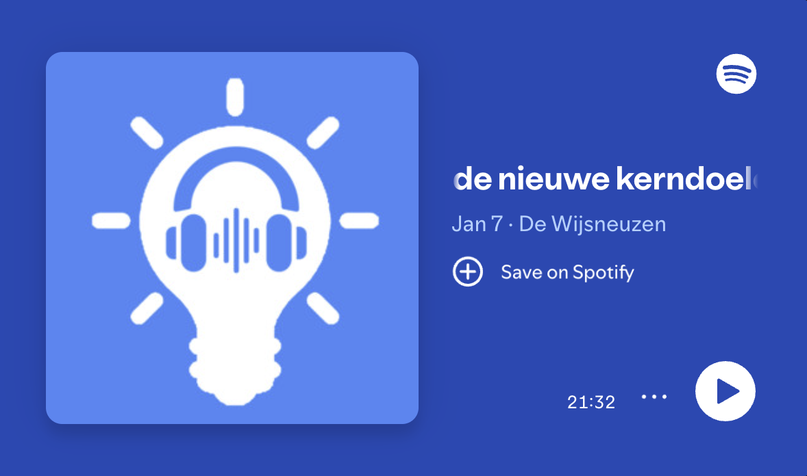 Podcastaflevering over de nieuwe kerndoelen op Spotify